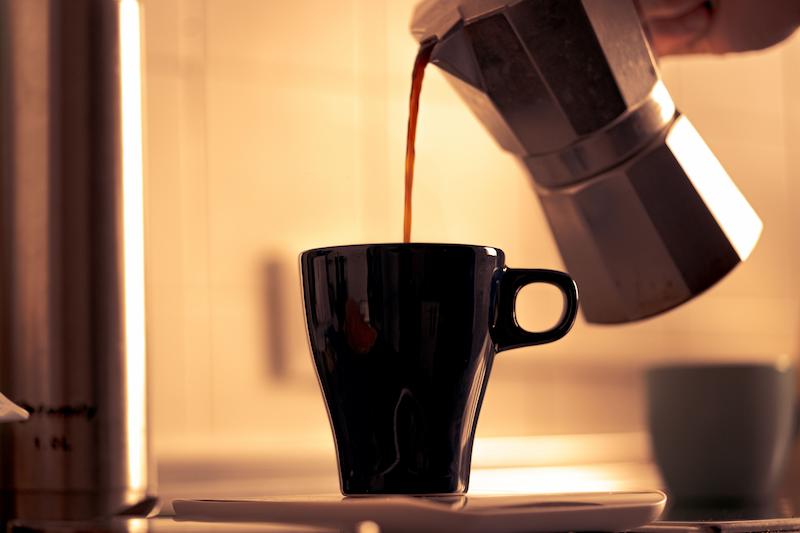 Stainless steel Venus type moka pot